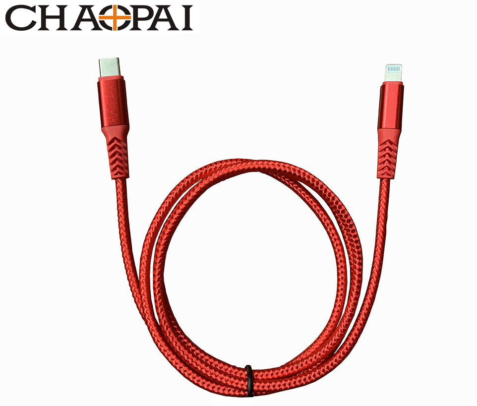 PET+Nylon braided MFi USB C to Lightning cable