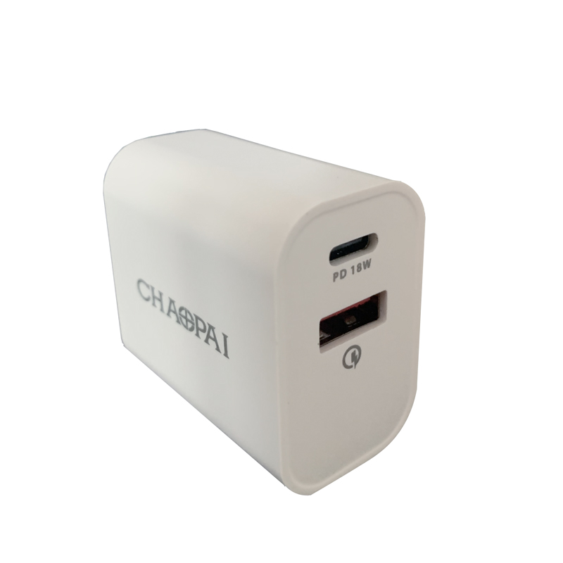 Two port wall charger 18W & QC3.0 USB AM 